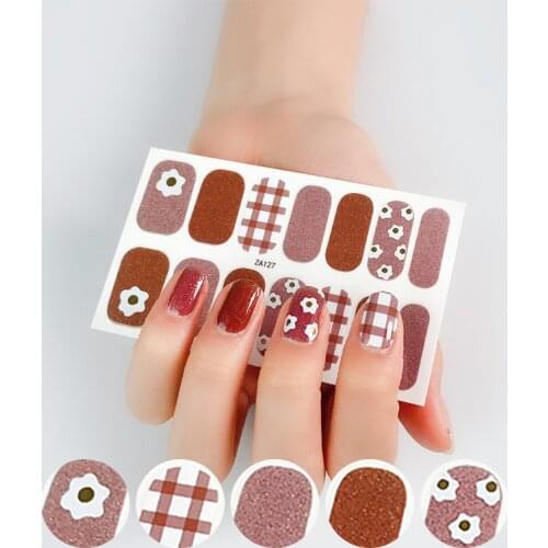 Christmas Snowflake Flowder Designed Full Wraps Shiny Nail Art Sticker Decals Decoration DIY Salon Manicures Nail Accesoires