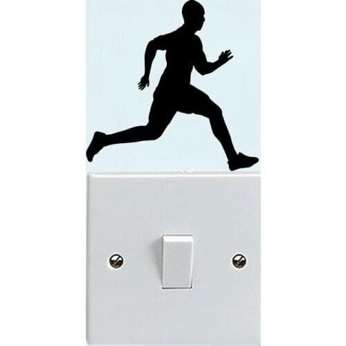 Run Fashion Sport Bedroom Vinyl Switch Sticker Home Decor Wall Decal 6SS0385