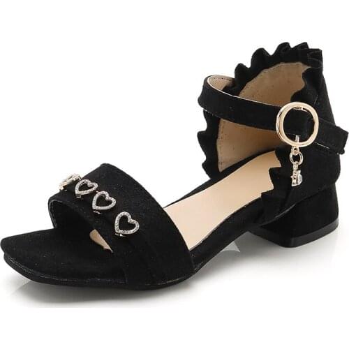 Little Girl High Heels Sandals Summer New ChildrenS Beach Shoes For Girls Party Princess Shoes Fashion Gladiator 3-12 Year Kids