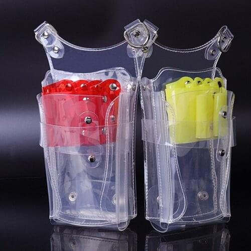 Barber Scissors Bag Comb Clip Brush Transparent Plastic Storage Pockets Messenger Bag Hairdresser Bag Hairdressing
