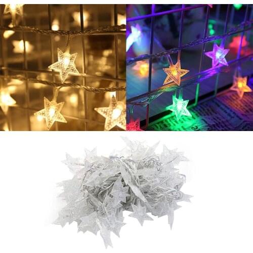3m 20 LED Star Design String Lights Christmas Decor Pendant Xmas Ornament Party Holiday DIY Decorations PVC Wire Copper Wire