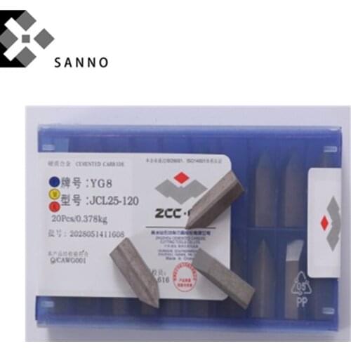 20pcs/pack YW1 / YW2 / YG8 / YT15 JCL25-120 / M608 CNC carbide brazed inserts turning blade cutting tool welded carbide tips