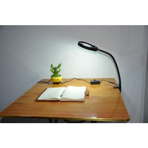 Large 10X Magnifying Glass With Dimmable Led Lamp Great Hands Free Desktop Magnifying Glass for Reading,Hobbies,Crafts,Workbench