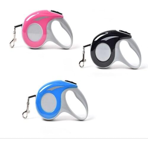 3/5M Retractable Dog Leashes Automatic Adjustable Extending Nylon Dogs Leash Rope For Puppy Walking Running Lead