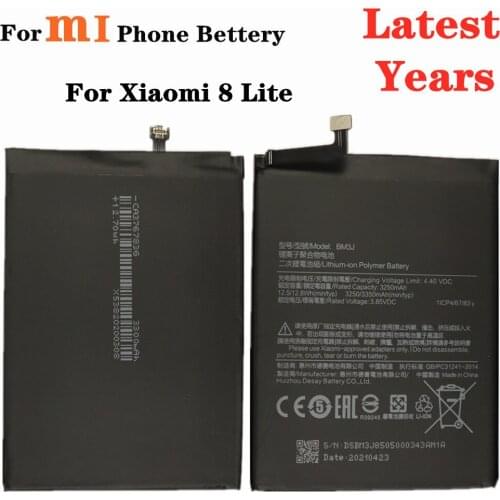 High Quality BM3J Battery For Xiaomi 8 Lite MI8 Lite 3350mAh High Capacity Polymer Replacement Batteries