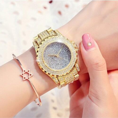 SEYRNOW Watches for Women Diamonds Style Quartz Watch Female Trendy Gold Stainless Steel Ladies Wrist Watches Relogio Feminino