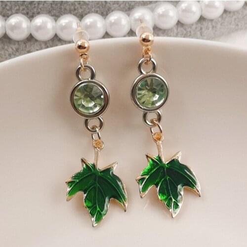 Womens Earrings Dripping Maple Leaf Earrings Pendant Earrings Engagement Jewelry
