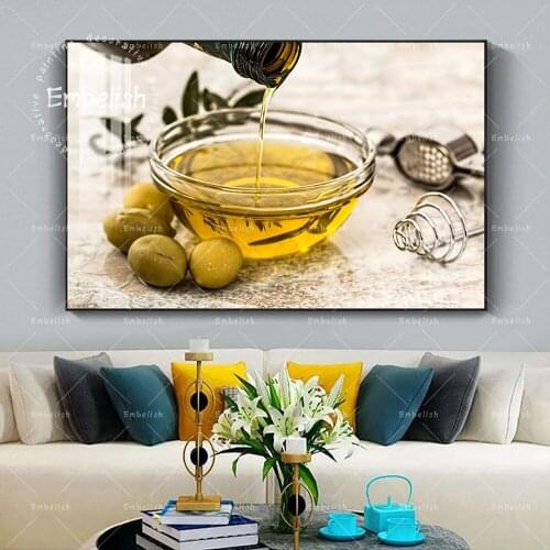 1 Pieces Green Tea On The Table Kitchen Home Decor Pictures For Living Dinning Room Wall Art Posters HD Print Canvas Paintings