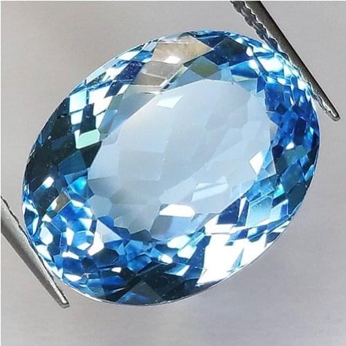 10.41ct Swiss Blue Topaz Oval Cut