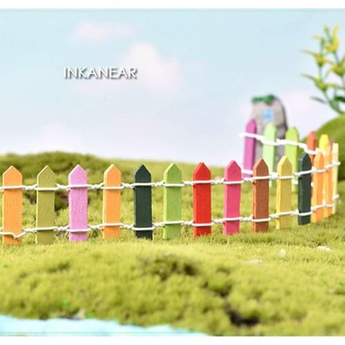 30cm Terrrariums Crafts DIY Wood Fence Micro Barrier for Fujiman Figurine Fairy-Garden Decoration Miniatures