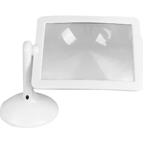 3X Magnifier With 360 Degree Rotation Screen Bright LED Reading Auxiliary Magnifier Rotary Multi-function Desktop Magnifier