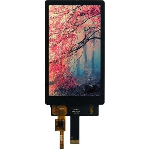 4.3 inch 480*800, ILI9806/ILI9806E, MCU/MIPI/RGB interface, high brightness, full viewing angle IPS LCD with capacitive touch