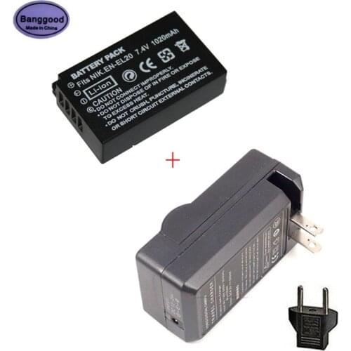 New 7.4V 1020mAh EN-EL20 EN EL20 ENEL20 Camera Battery For Nikon EN-EL20a MH-27 MH-29 Coolpix A DL24-500 1 AW1 J1 J2 J3 1S1 1V3