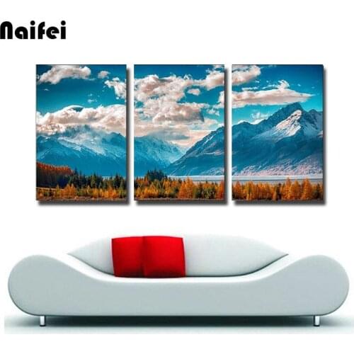 Natural Scenery Diy Diamond Painting Mountain Blue Clouds 5d Diamond Embroidery Full Drill Cross Stitch Diamond Mosaic Home Deco