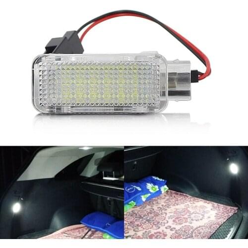 1pc 12V Car LED Courtesy Door Projector Light For Audi A3/A4/A6/VW/Skoda Foot Nest Lights Ghost Shadow Light Lamp 6500K White