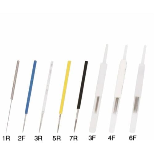 Free Shipping 50pcs 1/2/3/5R Merlin Tattoo Needles For Permanent Makeup Eyebrow and Lip Designs Deluxe Merlin Machine
