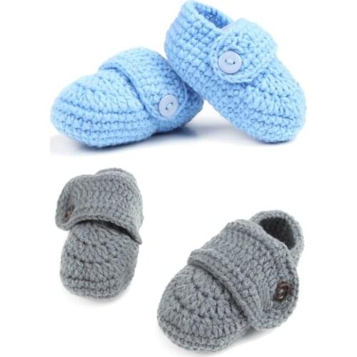 Baby Boy Girl Newborn Infant Hand Crochet Shoes Booties