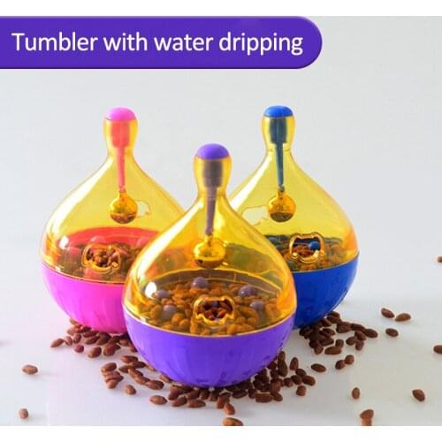 Pet Dog Fun Bowl Feeder Cat Feeding Toys Pets Tumbler Leakage Food Ball Pet Training Exercise Fun Bowl Gamelle Comedero Gato