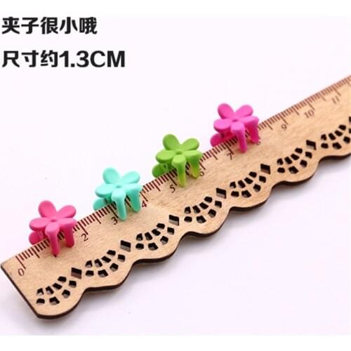Childrens Hair Accessories Cute Solid Color Brushed Plum Small Grip Mini Flower Hair Clip Princess