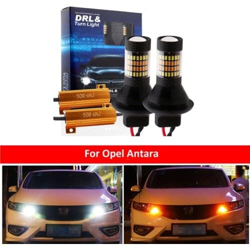 DRL Car LED Canbus DRL Running Turn Signal Light Dual Mode External Lights 1156 BA15S P21W BA15S 1156 For Opel Antara 2010 2012