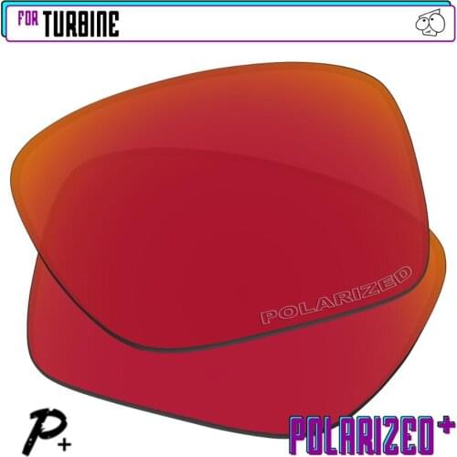 EZReplace Polarized Replacement Lenses for - Oakley Turbine Sunglasses - Red P Plus