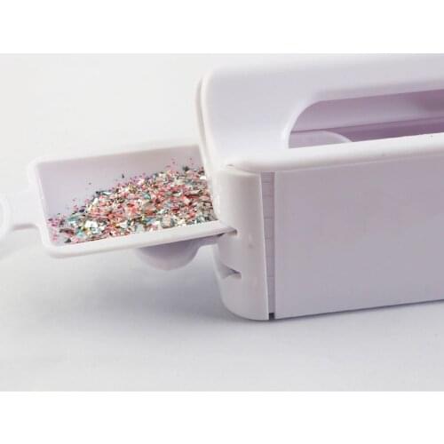 Nail Recycling Powder Box Dipping Powder Magic Mirror Powder Nail Sequin Glitter Storage Double Layer French Manicure Tool Box