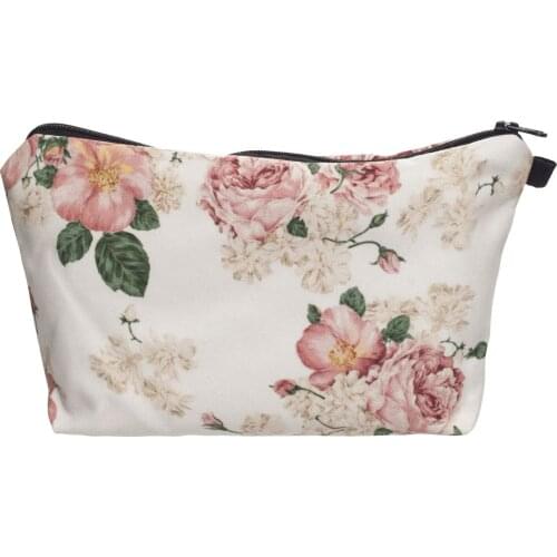 Cosmetic Bag Fashion Print Women Brand makeup bags Cute bag headset candy Cosmetic printing Collection Casual men flowers new