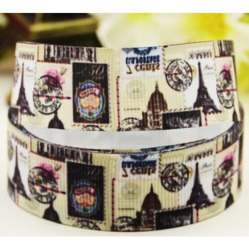 22mm 25mm 38mm 75mm RETRO printed Grosgrain Ribbon party decoration 10 Yards X-03894
