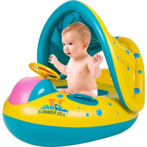 Summer Infant swimming ring Inflatable Pool shaded Pool Toys Swim safely seat baby choose water sports Beach Sea Party for baby