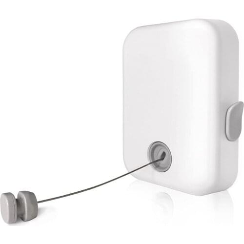 HOT-Retractable Clothesline Wall Mounted Stainless Steel Laundry Line Clothes Retracting Hanging Clothing Drying Rack