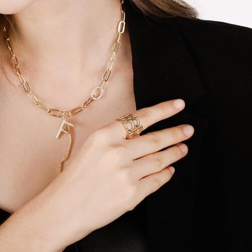 Dara Fashion Shaped Resizable Rings For Women Gold Ring Halloween Hiphop Style