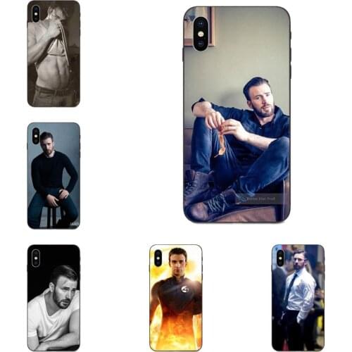 Soft TPU Art Print For Galaxy A3 A5 A6 A6s A7 A8 A9 A10 A20E A30 A40 A50 A60 A70 A80 A90 Plus 2018 Chris Evans