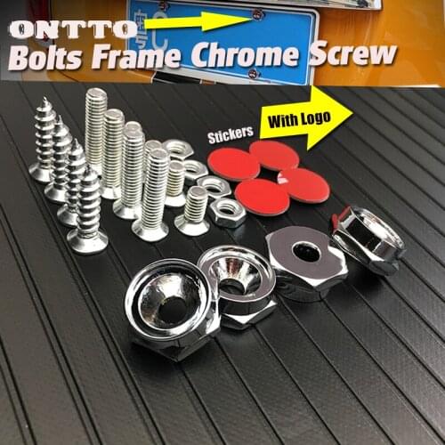 Stickers Logo Anti-theft Car License Plate Bolts Frame Screws for W211 W203 W204 W124 W201 W202 for CRV Civic Accord CITY Fi