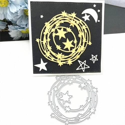 2021 New Star Moon Metal Cutting Dies Stencil Scrapbooking DIY Album Stamp Paper Emboss