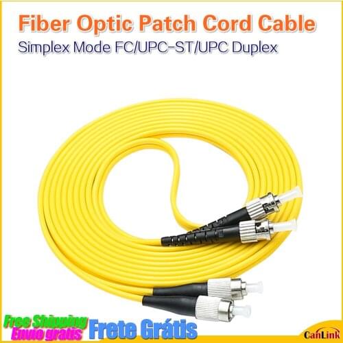 Single Mode FC/UPC-ST/UPC Duplex 2.0mm SM Fiber Optic Patch Cord Patch Cable Jumper Cord 5pcs 10pcs /bag Free shipping