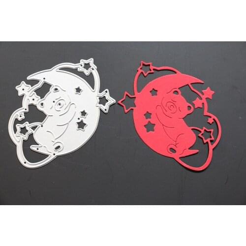 Stunned Bear Sleeping Metal Cutting Dies For Scrapbooking Stencils DIY Album Cards Decoration Embossing Folder Die Cuts Template