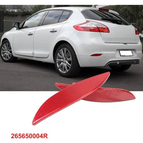 Rear Bumper Reflector Light Lens 265650004R 265600004R for Renault Megane MK3 Hatchback Grandtour Fluence