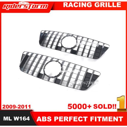 Front grill Suitable for mercedez ML Class W164 x164 amg grille GT GT R grill 2009-11 ML320 ML300 ML400 ML500 without emblem