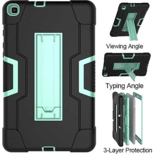 Silicon Tablet Case For Samsung Galaxy Tab A8.0 T290 T295 2019 Cover Shockproof Armor Protective Rugged Duty Tablet Stand Case