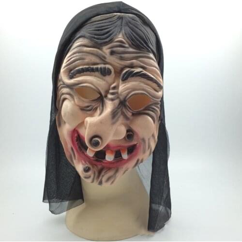 Scary Halloween Latex Head Neck Face Mask Guarani Witch Doctor Creepy Party