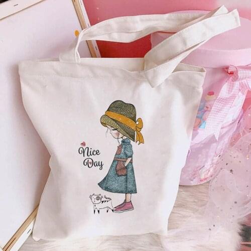Harajuku Shoulder Bags Summer New Fashion Cartoon Fun Women Cute Ulzzang Print Cute Casual Canvas Messenger Bag