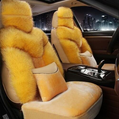 Winter Fur Vehicle Seat Cushion New High-grade Seat Cushion warm Plush Seat Cover