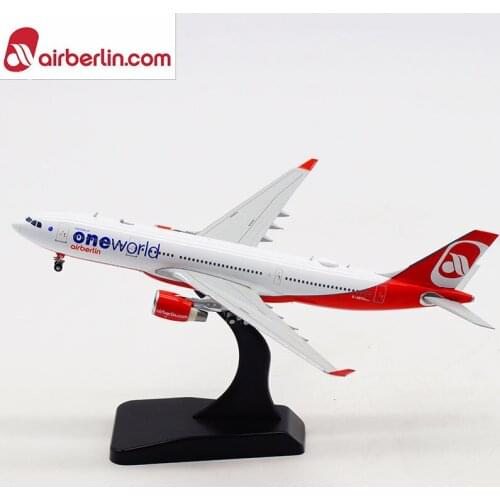 1/400 Scale 330 A330-200 D-ABXA ONE WORLD Air Berlin Plane Model Alloy with Lading Gear Aircraft collectible display Airplanes