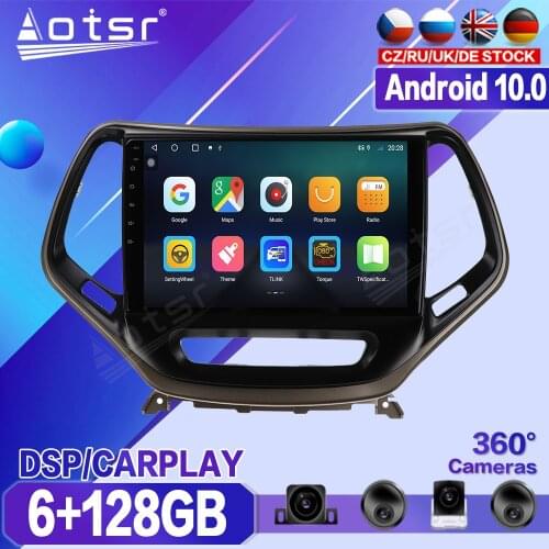 128GB For JEEP Cherokee 2014 - 2018 Car DVD Multimedia Player Recorder Stereo Android Radio GPS Auto Audio Navigation Head Unit