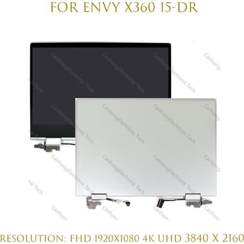 15.6'' FHD UHD For HP Envy X360 15-DR TPN-W142 15-dr0001ur 15-dr0002tu LCD LED Touch Screen Digitizer Complete Assembly