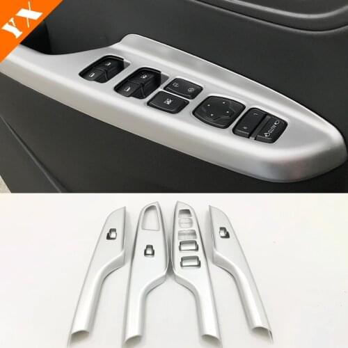 For Hyundai Kona Encino 2017 2018 2019 2020 accessories Matte Car Window Glass Lift Door Armrest Glass Button deco sticker cover