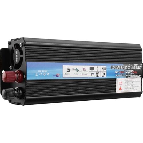Car Inverter 12V 24V 220V 5000W Pe ak Car Power Inverter Voltage Transformer Converter 12V To 220V Solar Inversor Black Style