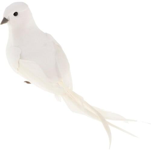 Handcraft White with Artificial Feather and Tail, for Wedding Home Decor