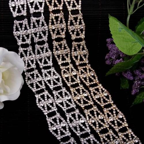 Free Shipping 5yards Rhinestone crystal Chain Bridal Sash Rhinestone Applique, Wedding Applique,Rhinestone Trimming LSRT043