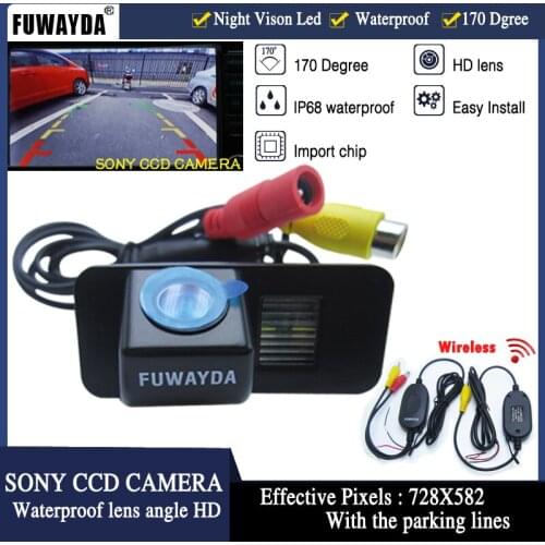 FUWAYDA Wireless HD CCD Car Rear View Reverse Back Up Parking CAMERA for FORD MONDEO/FIESTA/FOCUS/S-Max/CHIA-X/KUGA WATERPROOF